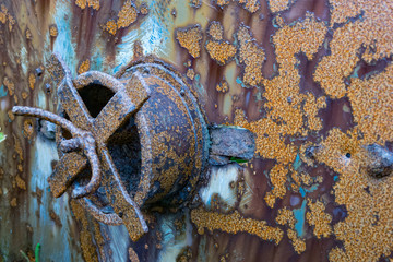 Rusty parts of old ship