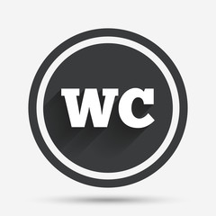 WC Toilet sign icon. Restroom symbol.