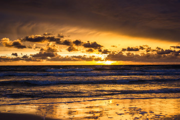 Sunset over the Baltic sea.