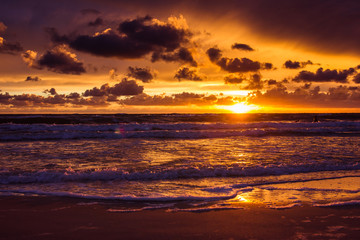 Fototapeta premium Sunset over the Baltic sea.