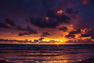 Sunset over the Baltic sea.