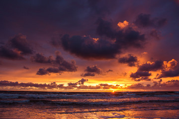 Sunset over the Baltic sea.