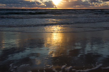 Sunset over the Baltic sea.