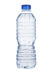 Fototapeta premium Plastic still mineral water bottle on white