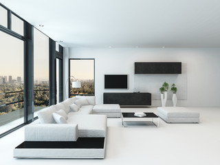 Contemporary luxury living room interior