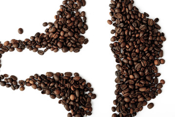 coffee grains,abstract, dark