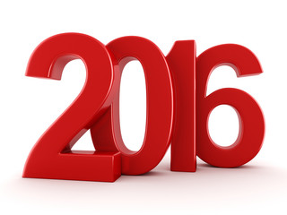 3D rendering  2016 New Year digits