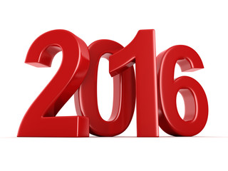 3D rendering  2016 New Year digits