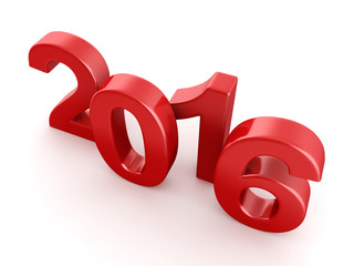 3D rendering  2016 New Year digits