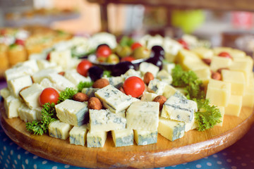 Blue cheese and catering food