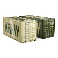 3D rendering army containers