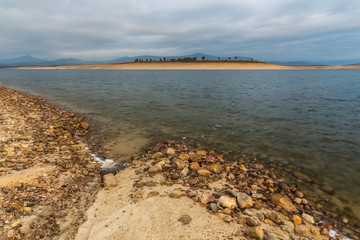 Landscape in the swamp of Gabriel y Galan. Extremadura. Spain