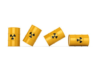 3D rendering radioactive barrels © apopium