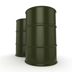 3D rendering khaki barrels