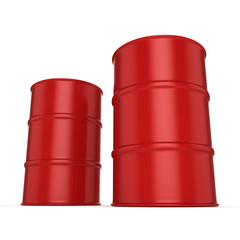 3D rendering red barrels