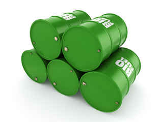 3D rendering barrels of biofuels