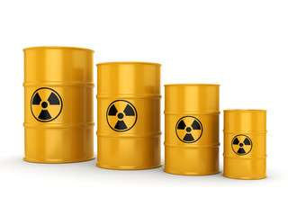 3D rendering radioactive barrels