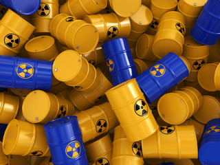 3D rendering radioactive barrels