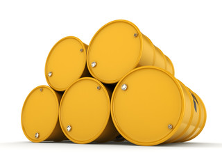3D rendering radioactive barrels © apopium