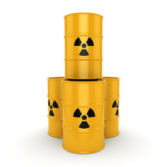 3D rendering radioactive barrels © apopium