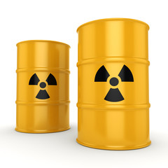 3D rendering radioactive barrels © apopium