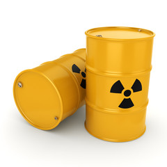 3D rendering radioactive barrels © apopium