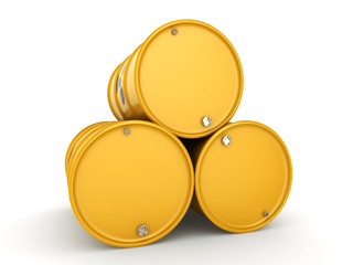 3D rendering radioactive barrels © apopium
