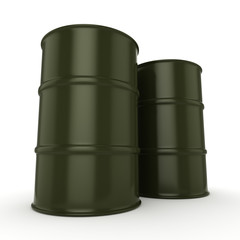 3D rendering khaki barrels