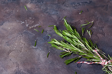 bunch of fresh green rosemary