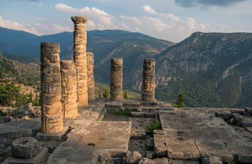 Ruins of  Temple of Appolo, Delphi, Greece