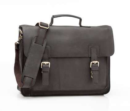 Black Nubuck Leather Men Casual Or Business Bag