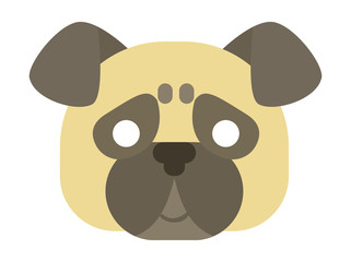 Animals carnival mask vector icon
