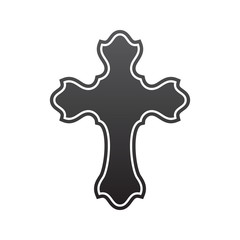 Symbol of a church cross. Christianity religion symbol