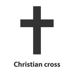 Symbol of a church cross. Christianity religion symbol