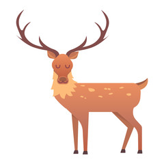 Cartoon deer vector animal