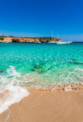 Picturesque Sea Landscape Seaside Cala Varques Majorca Spain