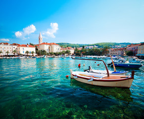 Obraz na płótnie Canvas Supetar, Brac Island, Croatia. Adriatic Sea.