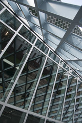 Architectural detail of Seattle Central Library, Seattle, Washin