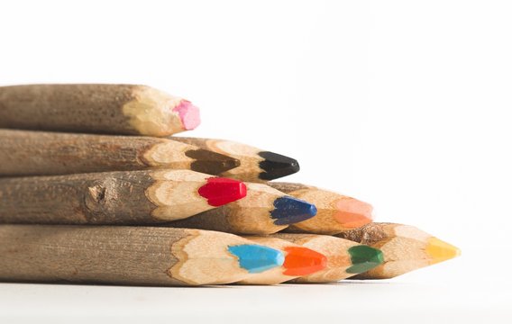 set a giant handmade color pencil