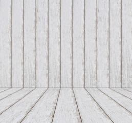 Empty vintage white wooden room background