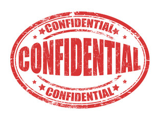 Confidential sign or stamp