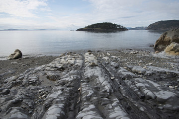 Rocks along shoreline, Deception Pass State Park, Oak Harbor, Wa