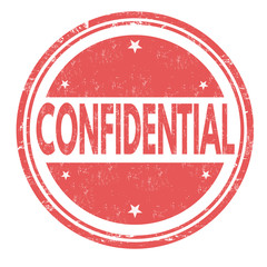 Confidential sign or stamp
