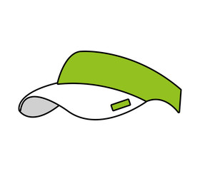 tennis cap sport equipment icon vector illustration design