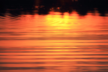 отражение солнце на воде