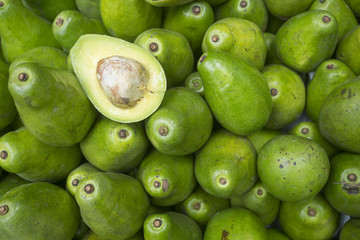 Fresh avocados in the market
