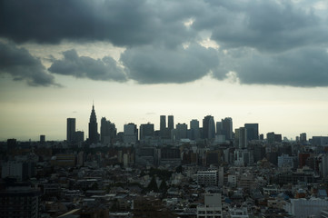 Die Skyline von Tokyo / Japan