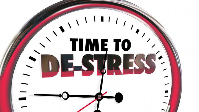 Time to De-Stress Clock Relax Enjoy Life 3d Animation