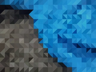 Blue and half gray triangle mosaic abstract background