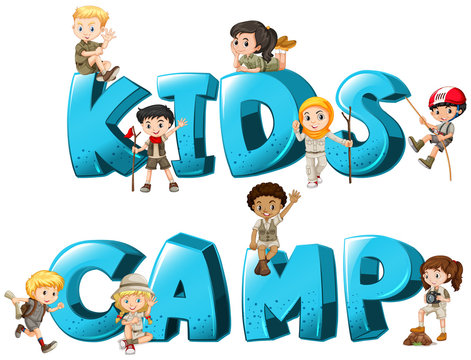 Word design with kid's camp